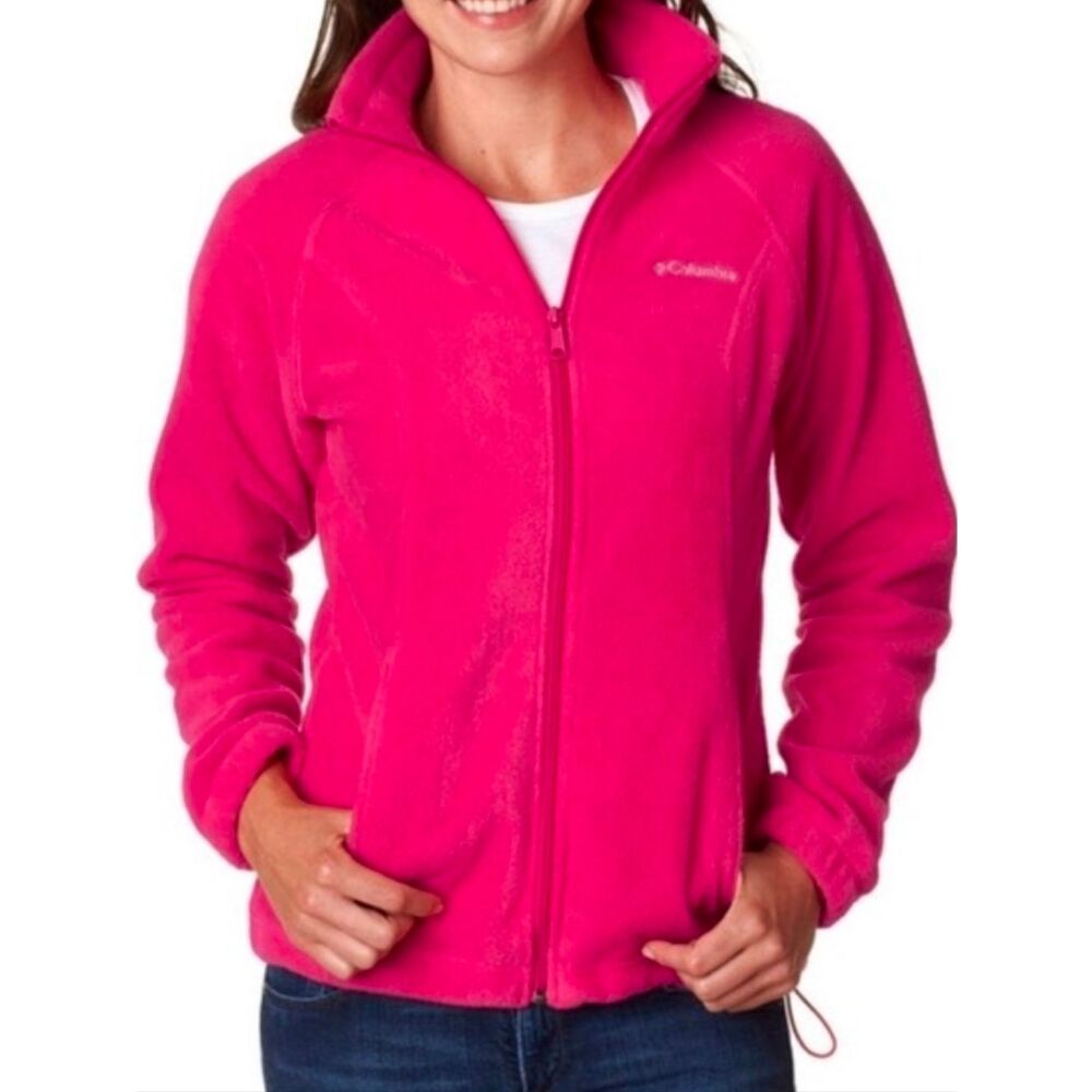 Columbia Women's Hot Pink Full-Zip Fleece Jacket
